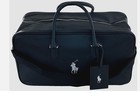 Ralph Lauren Fragrances Duffle Black Faux Leather Travel Shoulder Gym Bag New