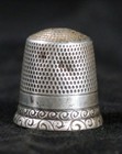 Antique Sterling Silver Thimble Victorian Filigree Size 12  th5 