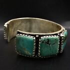 Incomparable Vintage Native American Turquoise Mountain Silver Bracelet
