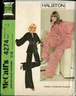 Vintage 70s Gold Lurex Disco Tunic Pants Suit Made From Halston Pattern M l