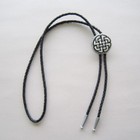 Silver Plated Celtic Cross Knot Western Cowboy Rodeo Bolo Tie