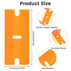 200pieces Plastic Razor Blades  Double Edged Plastic Blade For Scraper  Safety R
