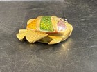 Estee Lauder Tri-color Tropical Enamel Gold Fish Solid Perfume Compact