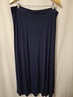 Catherine s Anywear Navy Blue Pull On Maxi Skirt Women s Plus Size 1x 18w-20w