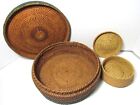Antique Hand Woven And Painted 9 5  Sewing Basket   More
