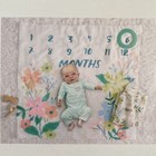 Baby Month Milestone Blanket And Swaddle Set Muslin Floral Spring