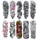 10 Sheets Fake Temporary Tattoo Large Full Arm Sticker Waterproof Black Color Us