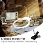 2 25x 5x Flexible Magnifying Lamp Lighted Desk Reading Loupe Magnifier W  Clamp