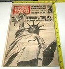 John Lennon Vintage Uk Newspaper Double Sided Article 1975 2pc Lot The Beatles