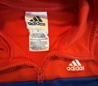 Adidas Boys Track Jacket Size 4 Red blue black Colorblock Full Zip Pockets