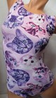 Girls Gymnastics Leotard Adult L Size 16 Pink Cats Kitty Open Back