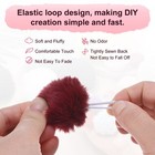 20-pack Faux Rabbit Fur Pom Poms With Elastic Loop For Hats  wine Red  5cm 