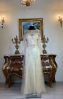 Formal Long Sleeves Rhinestone Beaded Embroidery Lace Up Long Evening Prom Dress
