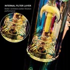 12  Iridescent Glass Bong Water Pipe Percolator Thick Smoking Hookah Beaker