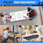 38    Table Top Air Hockey And 40    Foosball Set  2-in-1 Swivel Game Table With Soc