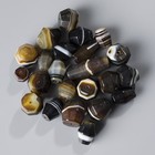 Rare Antique Banded Agate Faceted Beads  23pcs  187gram 