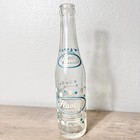 Vintage Flavette Flavors Soda Bottle 10 Fl Oz Blue   White Polka Dot 1960s