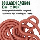 Lem Products Mahogany Smoked Collagen Casings  19mm  Edible  2-pack