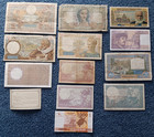 Lot Of 13 Vintage France  Banknotes
