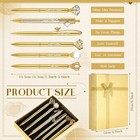 6 Pcs Fancy Crystal Diamond Ballpoint Pens For Women Journaling Gifts Gold Box 
