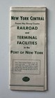Vintage 1947 New York Central Rr Railroad Map Terminal Facilities Port Of Ny