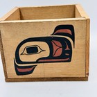 Vintage Alaskana Alaska Wooden Box Northwest Coast Formline Art Tlingit Style