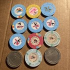Lot Of Twelve Casino Chips flamingo Las Vegas And Laughlin   