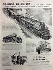 Vintage Original 1940s Railroad Train Print Advertising  Set Of 16