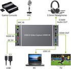 4k Hdmi To Usb3 0 Video Capture Card Game Live Streaming Recorder Ps4 Wii Xbox