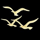Vintage Homco Seagulls Birds In Flight Wall Art D  cor Plastic Resin White Usa