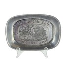 Vintage Duratale Leonard Pewter Bread Tray Give Us This Day Religious Decor