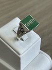 Queen News Of The World Logo Ring Sterling Silver 925 Green Enamel 