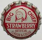 Vintage Soda Pop Bottle Cap Big Chief Strawberry Indian Pic Cork Lined Unused