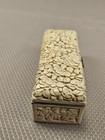 Antique Qing Dynasty Chinese Import Carved White Postage Stamp Trinket Box 4 5 