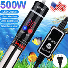 Lcd Digital Aquarium Heater 500w Submersible Fish Tank Thermostat Anti Explosion