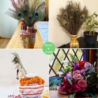 10pcs Long Natural Peacock Feathers 16-18 Inch For Tall Vases Home Decor