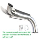 Stainless Exhaust Muffler For Mud Motor  Honda Gx160  200  Preator 212  224