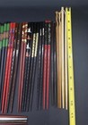 Japanese Chop Sticks Painted Inlay Mother Of Pearl Abalone 24 Sets Vintage Extra
