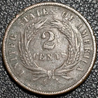 1868 Copper Two Cent - Partial  we   - Free Shipping 