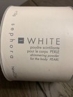 Sephora White Shimmering Powder For The Body In Pearl   5 Oz