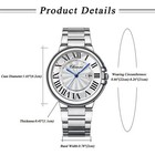 Waterproof Men Women Classic Date Watch Stainless Steel Quartz Wristwatch Gift
