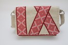 Natural Beige Cotton Handbag  Magnetic Closure  2 Interior Pockets 