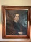 Large Antique 19th Century Oil Portrait Of Victorian Woman Oil On Canvas