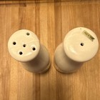 Country Fresh Beige Ceramic Salt   Pepper Shakers Set Refillable 5 In Taiwan