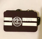 Victoria s Secret Pink  Lanyard Small Id Case Holder Wallet Maroon White Stripe