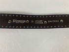 Nocona Sz 18 Girls Belt Rhinestone Leather Pink Heart Cross No Buckle