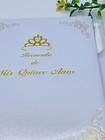 Mis Quince A  os Quinceanera Guest Book With Gold Design Decoration