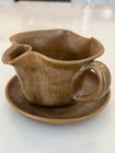 W J Gordy Pottery Gravy Boat With Saucer 1978 Georgia