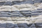 Chambray Stripe Quilted Euro Shams 26  Pair 100  Cotton Tie Closure Blue White 