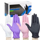 200pcs Blue Nitrile Gloves Disposable Powder Free Latex Free Exam Cleaning Tatto
